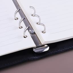 A5 Binder PU Leather 6-Ring Notebook Binder Cover for A5 Filler Paper, Refillable A5 Personal Planner Binder with Magnetic