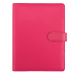 A5 Binder PU Leather 6-Ring Notebook Binder Cover for A5 Filler Paper, Refillable A5 Personal Planner Binder with Magnetic