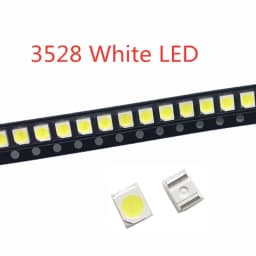 200PCS/LOT 1210 white 3528 SMD LED bright white light-emitting diodes 5000-7000k 6-7lm 2000-2200mcd 2.8-3.6v 3528 Cool white