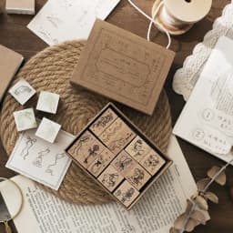Jenny Chinese Character Number Universe Flower Week Wooden Rubber Stamp Scrapbooking Deco DIY Craft Standard Wooden Stamps