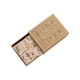 Jenny Chinese Character Number Universe Flower Week Wooden Rubber Stamp Scrapbooking Deco DIY Craft Standard Wooden Stamps