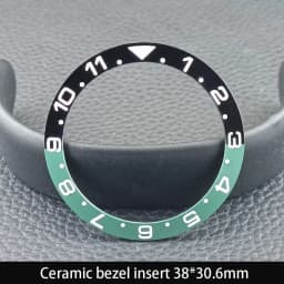 Sloping 38mm*30.6mm Ceramic Bezel GMT and Diving Watch Insert For 40mm Mens Watch Replace Watch Face Watch Bezel Inserts