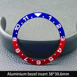 Sloping 38mm*30.6mm Ceramic Bezel GMT and Diving Watch Insert For 40mm Mens Watch Replace Watch Face Watch Bezel Inserts