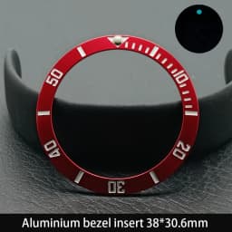 Sloping 38mm*30.6mm Ceramic Bezel GMT and Diving Watch Insert For 40mm Mens Watch Replace Watch Face Watch Bezel Inserts