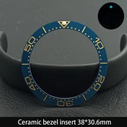 Sloping 38mm*30.6mm Ceramic Bezel GMT and Diving Watch Insert For 40mm Mens Watch Replace Watch Face Watch Bezel Inserts