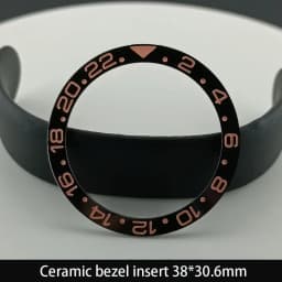 Sloping 38mm*30.6mm Ceramic Bezel GMT and Diving Watch Insert For 40mm Mens Watch Replace Watch Face Watch Bezel Inserts