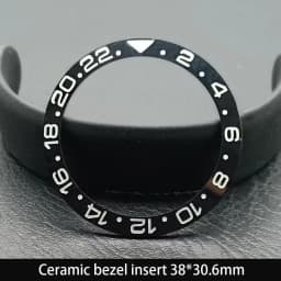 Sloping 38mm*30.6mm Ceramic Bezel GMT and Diving Watch Insert For 40mm Mens Watch Replace Watch Face Watch Bezel Inserts