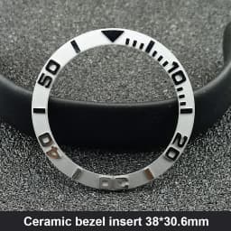 Sloping 38mm*30.6mm Ceramic Bezel GMT and Diving Watch Insert For 40mm Mens Watch Replace Watch Face Watch Bezel Inserts