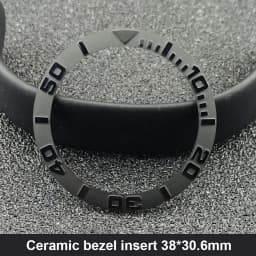 Sloping 38mm*30.6mm Ceramic Bezel GMT and Diving Watch Insert For 40mm Mens Watch Replace Watch Face Watch Bezel Inserts