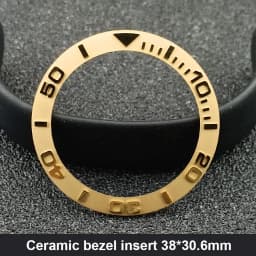 Sloping 38mm*30.6mm Ceramic Bezel GMT and Diving Watch Insert For 40mm Mens Watch Replace Watch Face Watch Bezel Inserts