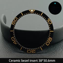 Sloping 38mm*30.6mm Ceramic Bezel GMT and Diving Watch Insert For 40mm Mens Watch Replace Watch Face Watch Bezel Inserts