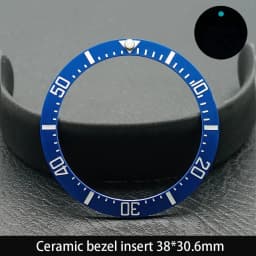 Sloping 38mm*30.6mm Ceramic Bezel GMT and Diving Watch Insert For 40mm Mens Watch Replace Watch Face Watch Bezel Inserts