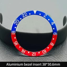 Sloping 38mm*30.6mm Ceramic Bezel GMT and Diving Watch Insert For 40mm Mens Watch Replace Watch Face Watch Bezel Inserts