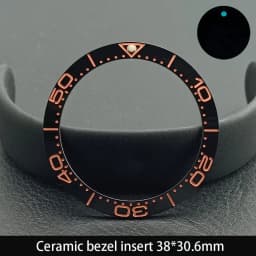 Sloping 38mm*30.6mm Ceramic Bezel GMT and Diving Watch Insert For 40mm Mens Watch Replace Watch Face Watch Bezel Inserts