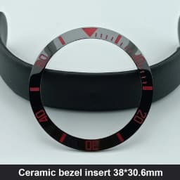 Sloping 38mm*30.6mm Ceramic Bezel GMT and Diving Watch Insert For 40mm Mens Watch Replace Watch Face Watch Bezel Inserts