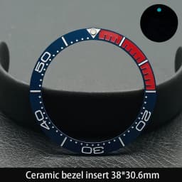 Sloping 38mm*30.6mm Ceramic Bezel GMT and Diving Watch Insert For 40mm Mens Watch Replace Watch Face Watch Bezel Inserts
