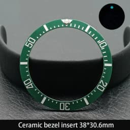 Sloping 38mm*30.6mm Ceramic Bezel GMT and Diving Watch Insert For 40mm Mens Watch Replace Watch Face Watch Bezel Inserts