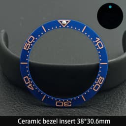 Sloping 38mm*30.6mm Ceramic Bezel GMT and Diving Watch Insert For 40mm Mens Watch Replace Watch Face Watch Bezel Inserts