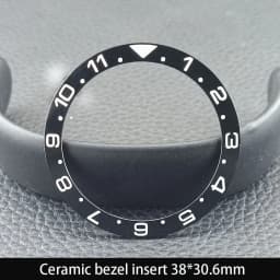 Sloping 38mm*30.6mm Ceramic Bezel GMT and Diving Watch Insert For 40mm Mens Watch Replace Watch Face Watch Bezel Inserts