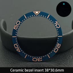 Sloping 38mm*30.6mm Ceramic Bezel GMT and Diving Watch Insert For 40mm Mens Watch Replace Watch Face Watch Bezel Inserts