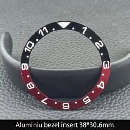 Sloping 38mm*30.6mm Ceramic Bezel GMT and Diving Watch Insert For 40mm Mens Watch Replace Watch Face Watch Bezel Inserts
