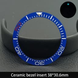 Sloping 38mm*30.6mm Ceramic Bezel GMT and Diving Watch Insert For 40mm Mens Watch Replace Watch Face Watch Bezel Inserts
