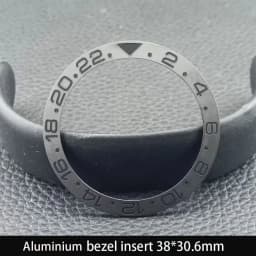 Sloping 38mm*30.6mm Ceramic Bezel GMT and Diving Watch Insert For 40mm Mens Watch Replace Watch Face Watch Bezel Inserts