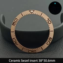 Sloping 38mm*30.6mm Ceramic Bezel GMT and Diving Watch Insert For 40mm Mens Watch Replace Watch Face Watch Bezel Inserts