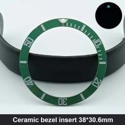 Sloping 38mm*30.6mm Ceramic Bezel GMT and Diving Watch Insert For 40mm Mens Watch Replace Watch Face Watch Bezel Inserts