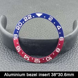 Sloping 38mm*30.6mm Ceramic Bezel GMT and Diving Watch Insert For 40mm Mens Watch Replace Watch Face Watch Bezel Inserts