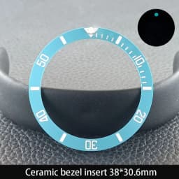 Sloping 38mm*30.6mm Ceramic Bezel GMT and Diving Watch Insert For 40mm Mens Watch Replace Watch Face Watch Bezel Inserts