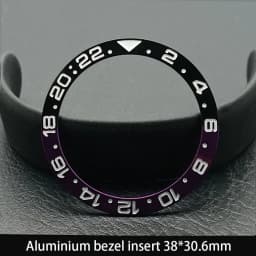 Sloping 38mm*30.6mm Ceramic Bezel GMT and Diving Watch Insert For 40mm Mens Watch Replace Watch Face Watch Bezel Inserts