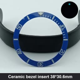 Sloping 38mm*30.6mm Ceramic Bezel GMT and Diving Watch Insert For 40mm Mens Watch Replace Watch Face Watch Bezel Inserts