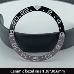 Sloping 38mm*30.6mm Ceramic Bezel GMT and Diving Watch Insert For 40mm Mens Watch Replace Watch Face Watch Bezel Inserts