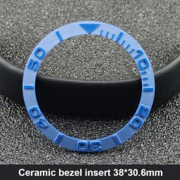 Sloping 38mm*30.6mm Ceramic Bezel GMT and Diving Watch Insert For 40mm Mens Watch Replace Watch Face Watch Bezel Inserts