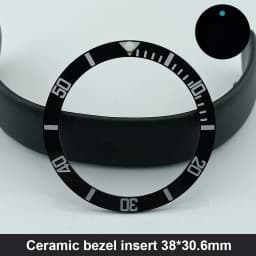Sloping 38mm*30.6mm Ceramic Bezel GMT and Diving Watch Insert For 40mm Mens Watch Replace Watch Face Watch Bezel Inserts