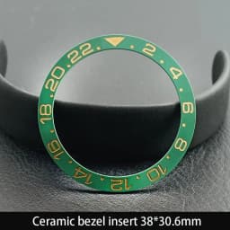 Sloping 38mm*30.6mm Ceramic Bezel GMT and Diving Watch Insert For 40mm Mens Watch Replace Watch Face Watch Bezel Inserts