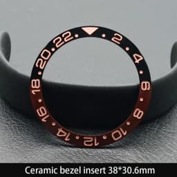 Sloping 38mm*30.6mm Ceramic Bezel GMT and Diving Watch Insert For 40mm Mens Watch Replace Watch Face Watch Bezel Inserts