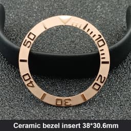 Sloping 38mm*30.6mm Ceramic Bezel GMT and Diving Watch Insert For 40mm Mens Watch Replace Watch Face Watch Bezel Inserts
