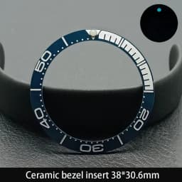 Sloping 38mm*30.6mm Ceramic Bezel GMT and Diving Watch Insert For 40mm Mens Watch Replace Watch Face Watch Bezel Inserts