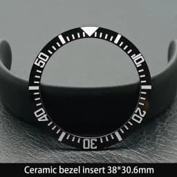 Sloping 38mm*30.6mm Ceramic Bezel GMT and Diving Watch Insert For 40mm Mens Watch Replace Watch Face Watch Bezel Inserts