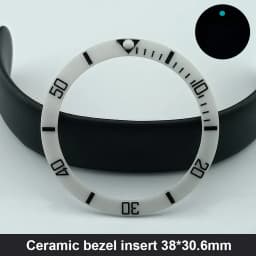 Sloping 38mm*30.6mm Ceramic Bezel GMT and Diving Watch Insert For 40mm Mens Watch Replace Watch Face Watch Bezel Inserts