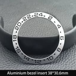 Sloping 38mm*30.6mm Ceramic Bezel GMT and Diving Watch Insert For 40mm Mens Watch Replace Watch Face Watch Bezel Inserts