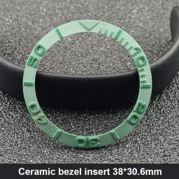 Sloping 38mm*30.6mm Ceramic Bezel GMT and Diving Watch Insert For 40mm Mens Watch Replace Watch Face Watch Bezel Inserts