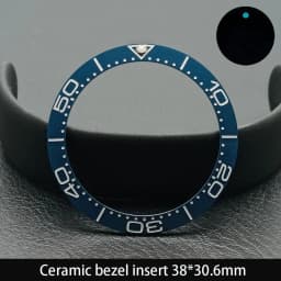 Sloping 38mm*30.6mm Ceramic Bezel GMT and Diving Watch Insert For 40mm Mens Watch Replace Watch Face Watch Bezel Inserts