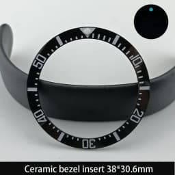 Sloping 38mm*30.6mm Ceramic Bezel GMT and Diving Watch Insert For 40mm Mens Watch Replace Watch Face Watch Bezel Inserts