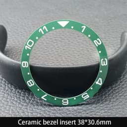 Sloping 38mm*30.6mm Ceramic Bezel GMT and Diving Watch Insert For 40mm Mens Watch Replace Watch Face Watch Bezel Inserts