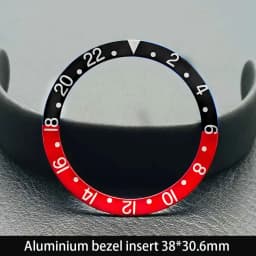 Sloping 38mm*30.6mm Ceramic Bezel GMT and Diving Watch Insert For 40mm Mens Watch Replace Watch Face Watch Bezel Inserts