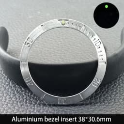 Sloping 38mm*30.6mm Ceramic Bezel GMT and Diving Watch Insert For 40mm Mens Watch Replace Watch Face Watch Bezel Inserts