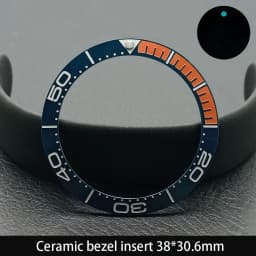 Sloping 38mm*30.6mm Ceramic Bezel GMT and Diving Watch Insert For 40mm Mens Watch Replace Watch Face Watch Bezel Inserts